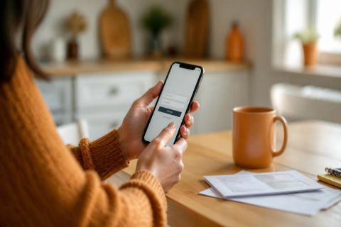 Écran de smartphone affichant un formulaire de connexion à un site de petites annonces, avec un champ mot de passe oublié mis en évidence
