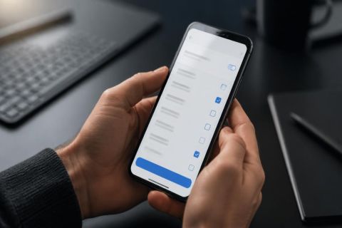Smartphone Android affichant un menu de paramètres de confidentialité d’un navigateur avec une option d’effacement des données de navigation